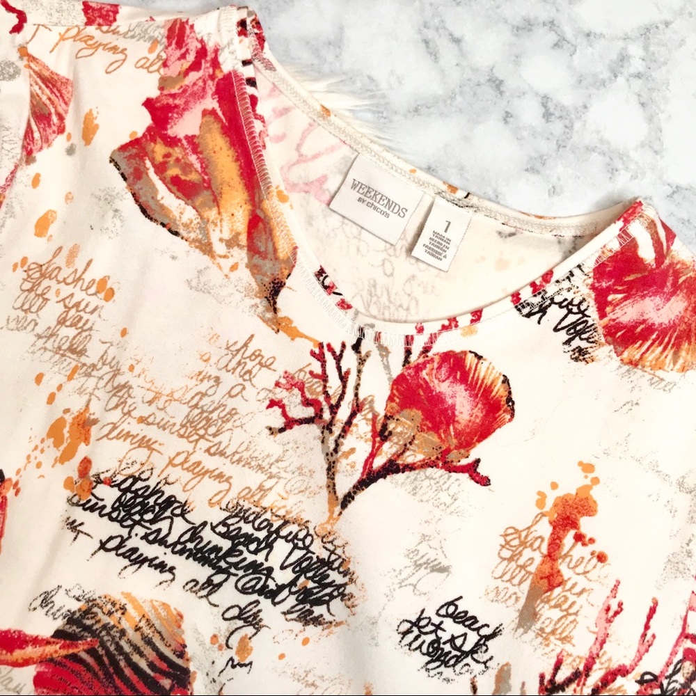 C H I C O’ S : Seashell Patterned Tee Shirt - image 4